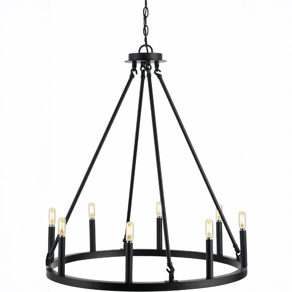 JONATHAN Y Other - JONATHAN Y Oberto Ring Rustic Farmhouse LED Chandelier - oil rubbed bronze